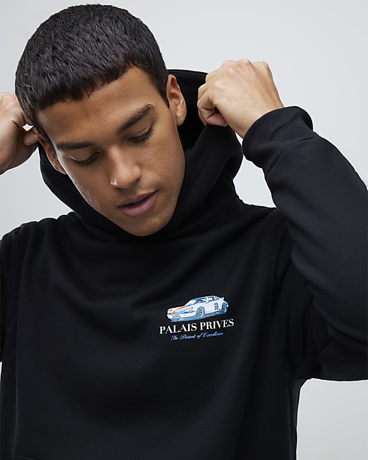 Black Regular Fit Palais Prives Hoodie