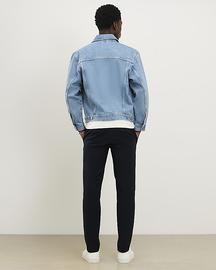 Navy Skinny Fit Chino Trousers