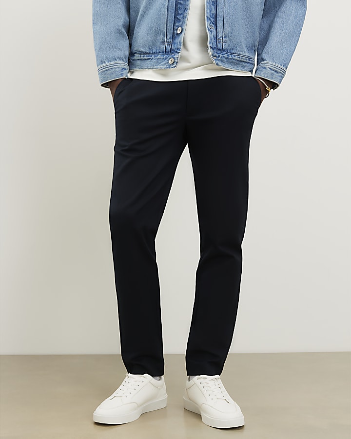Navy Skinny Fit Chino Trousers