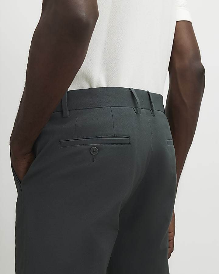 Khaki Slim Fit Stretch Chino Trousers