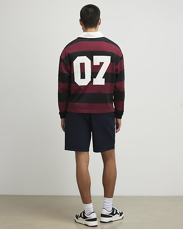 Navy Regular Fit Ripstop Shorts