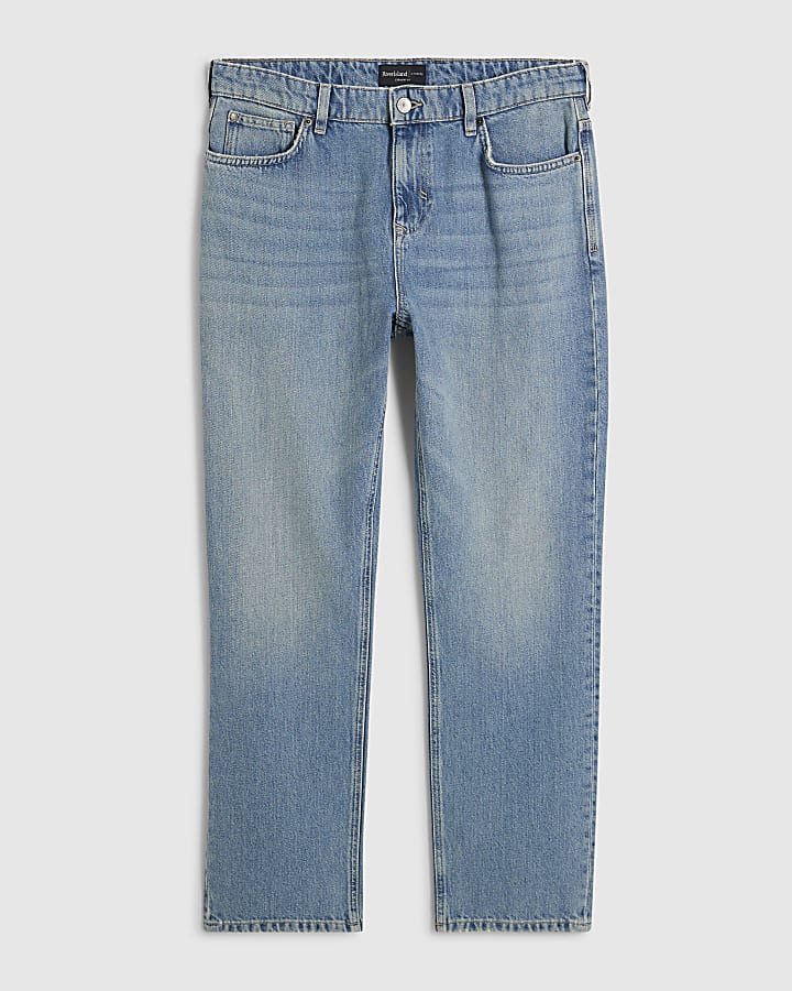 Blue Straight Leg Jeans