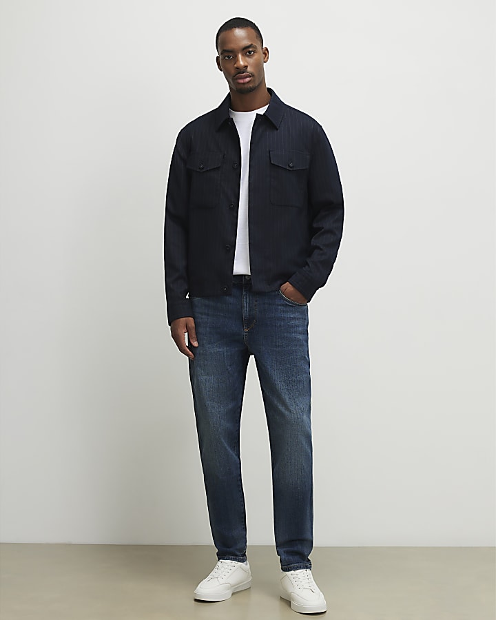 Blue Tapered Fit Jeans