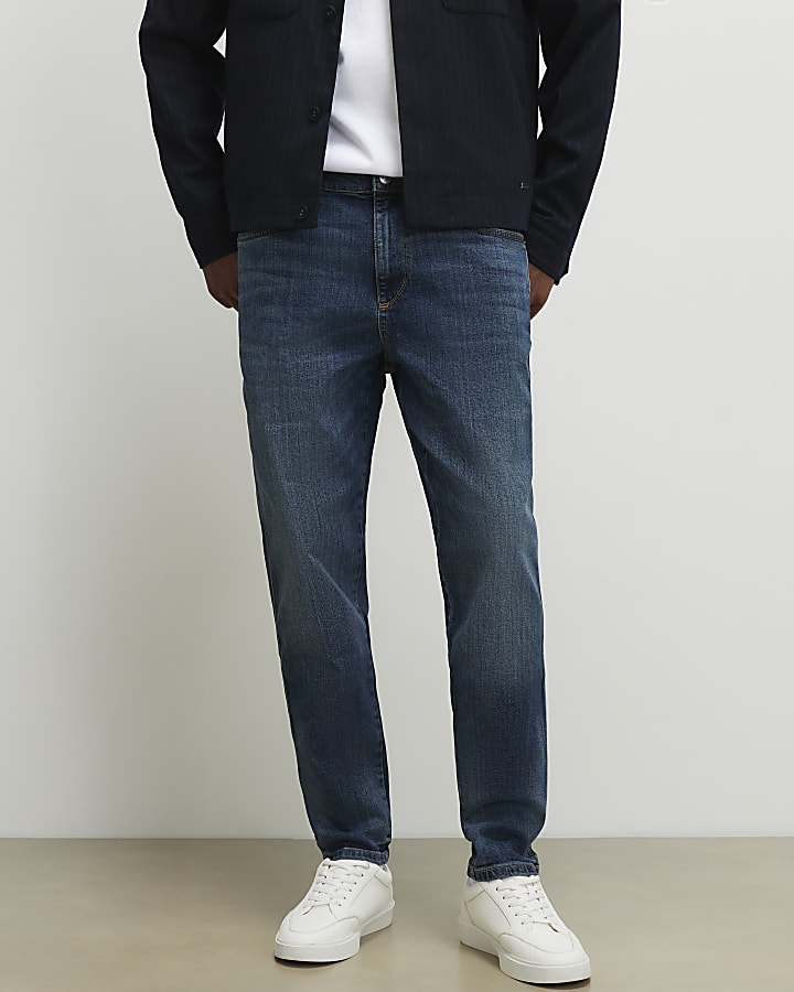 Blue Tapered Fit Jeans