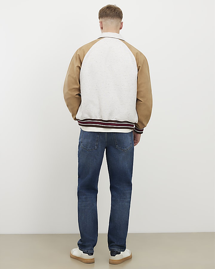 Blue Straight Washed Jeans