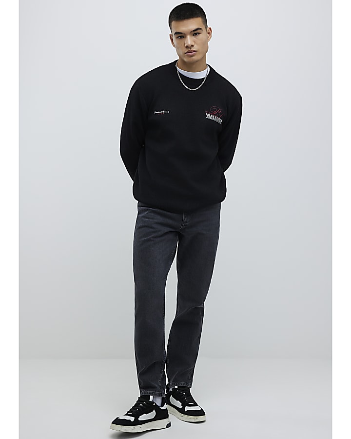 Black Regular Fit Palais Studio Sweatshirt