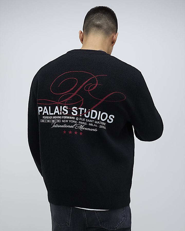 Black Regular Fit Palais Studio Sweatshirt