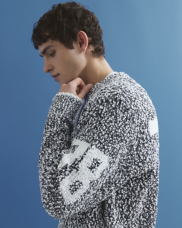 Blue Regular Fit Boucle 78 Sports Sweatshirt