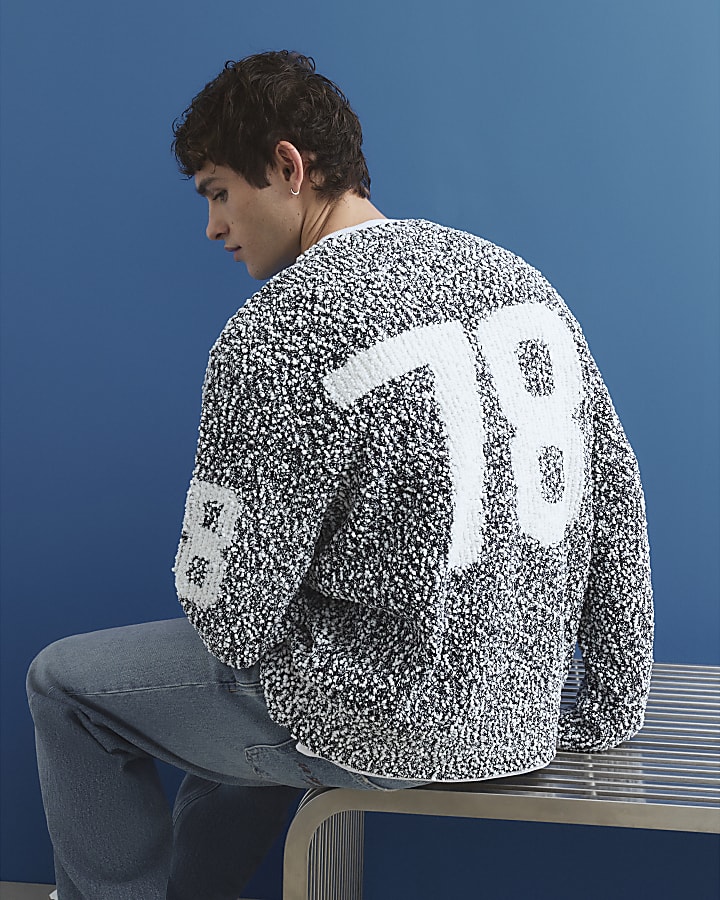 Blue Regular Fit Boucle 78 Sports Sweatshirt