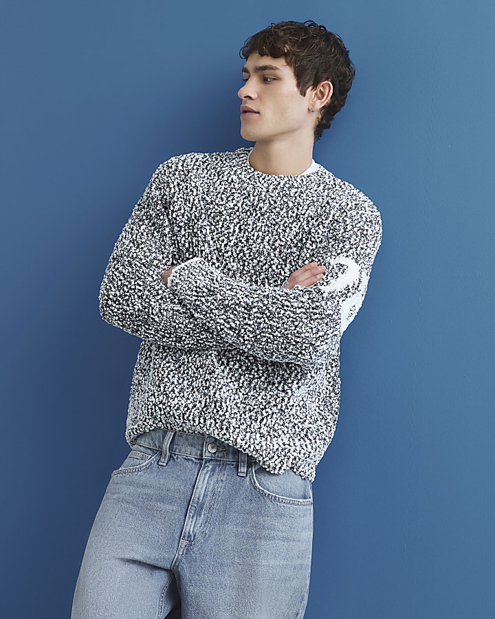 Blue Regular Fit Boucle 78 Sports Sweatshirt