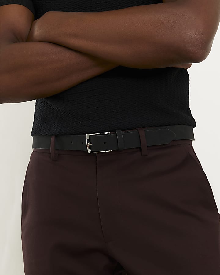 Brown Slim Fit Belted Chino Shorts