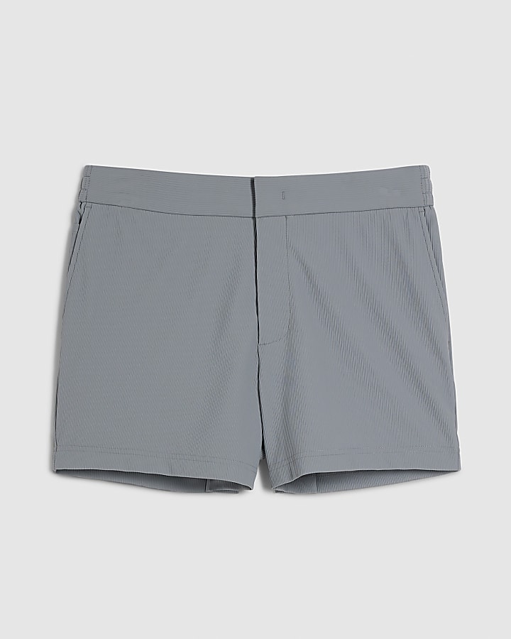 Blue Elasticated Rib Shorts