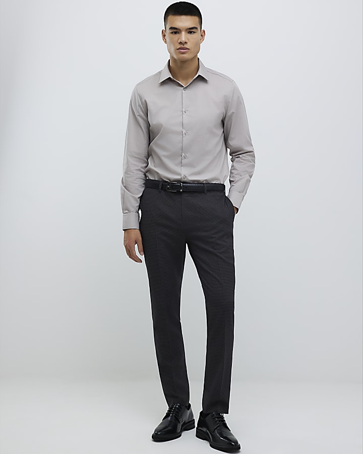 Beige Slim Fit Shirt