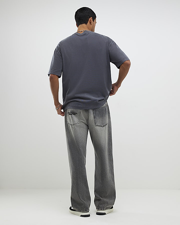 Black Oversized Fit Washed T-Shirt