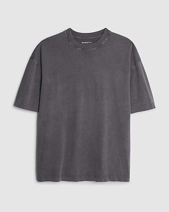 Black Oversized Fit Washed T-Shirt