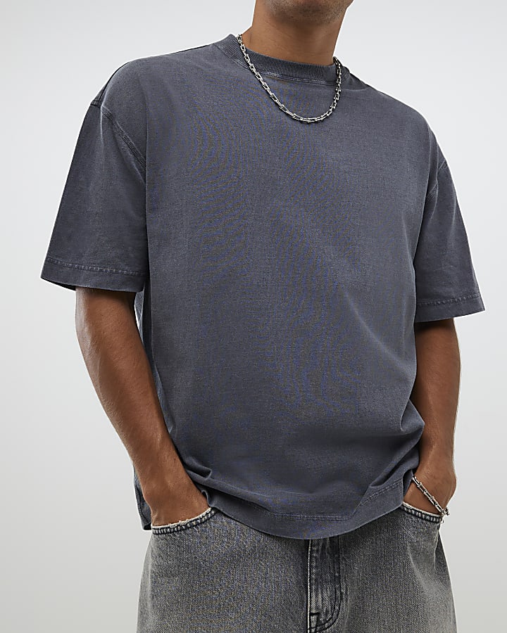 Black Oversized Fit Washed T-Shirt