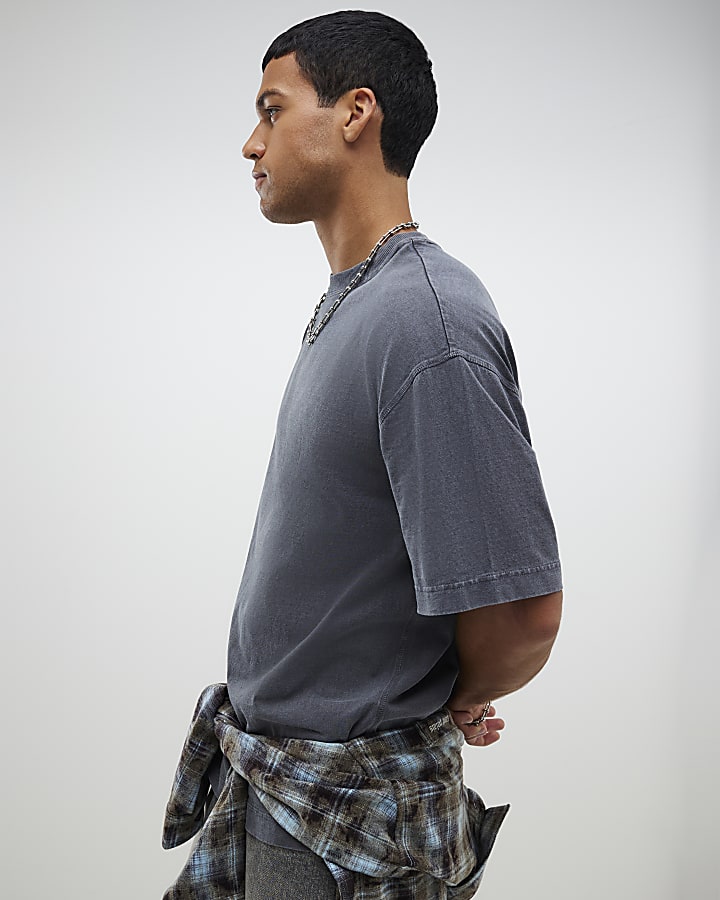 Black Oversized Fit Washed T-Shirt