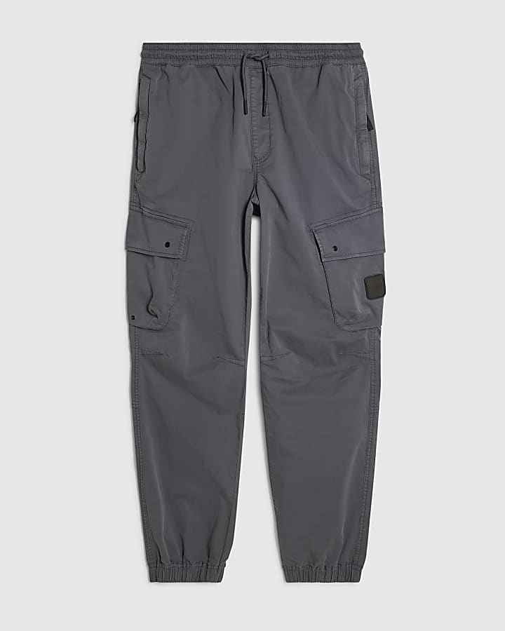 Blue Regular Fit Cargo Trousers