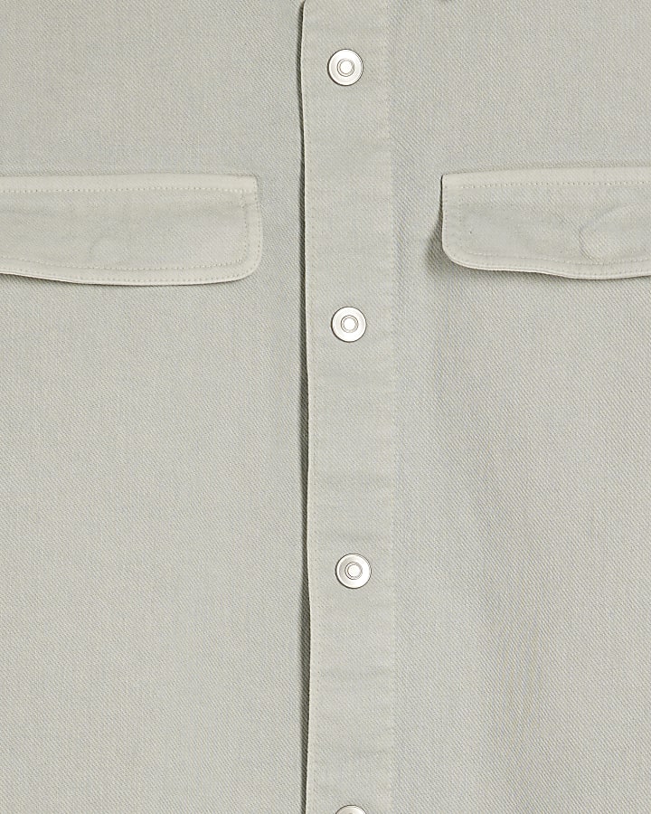 Blue Denim Long Sleeve Overshirt