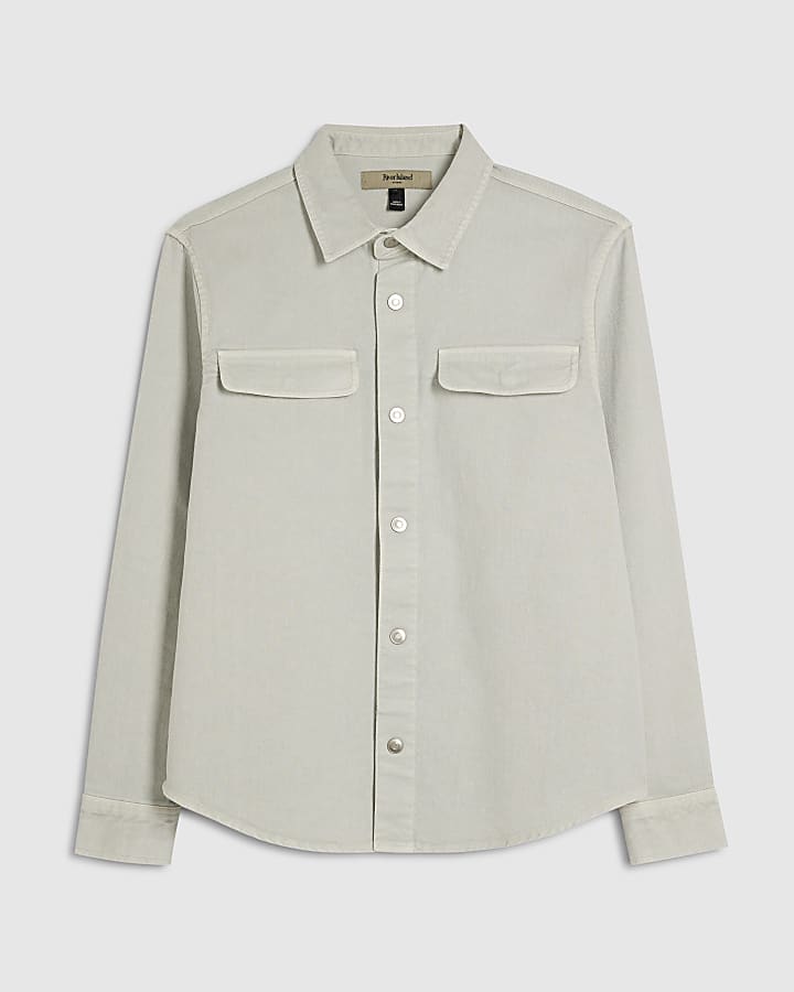 Blue Denim Long Sleeve Overshirt