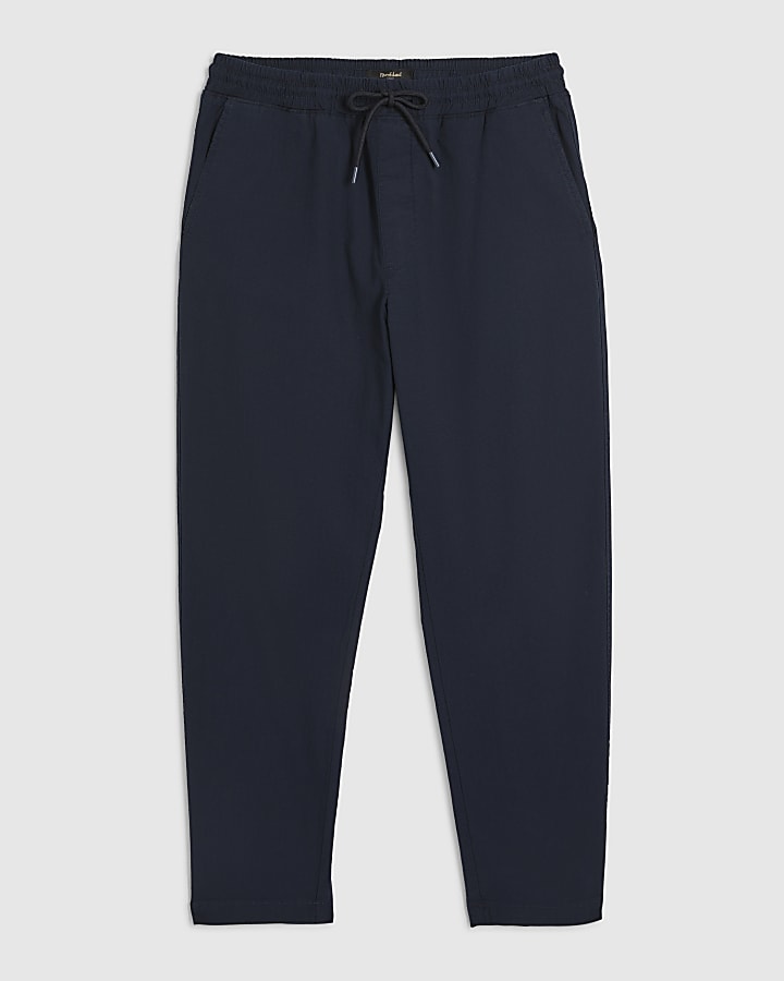 Navy Slim Fit Trousers