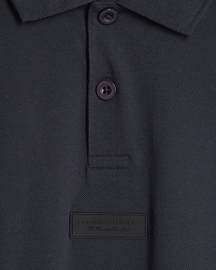 Grey Oversized Fit Luminis Polo Shirt