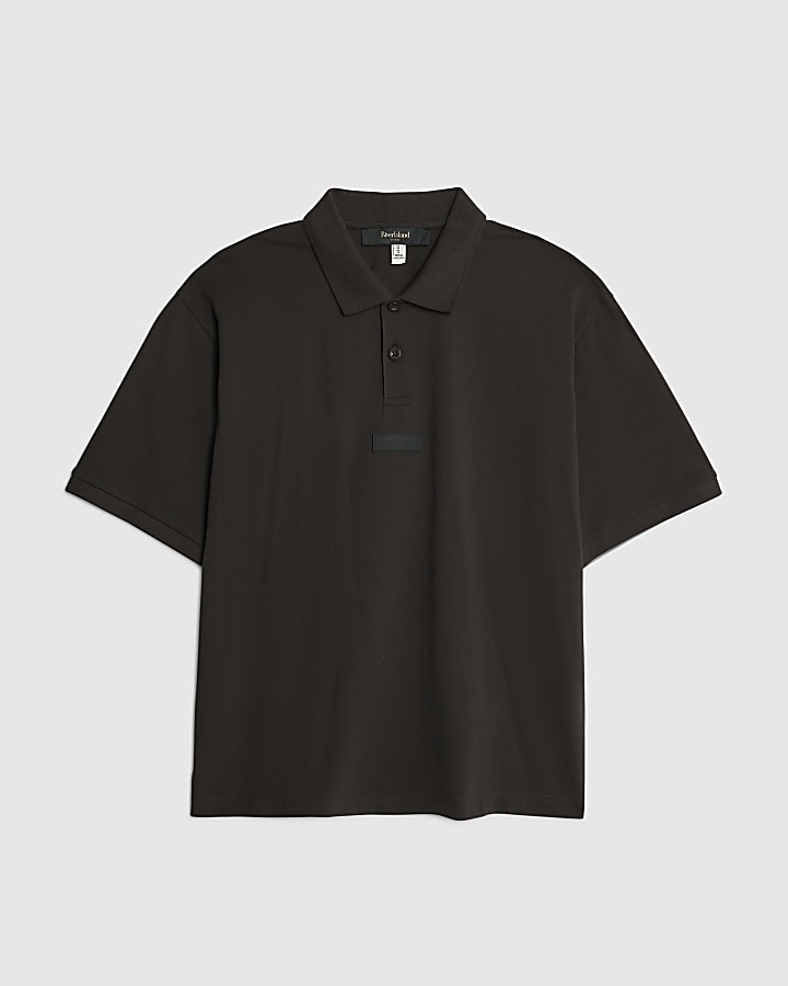 Brown Oversized Fit Luminis Polo Shirt