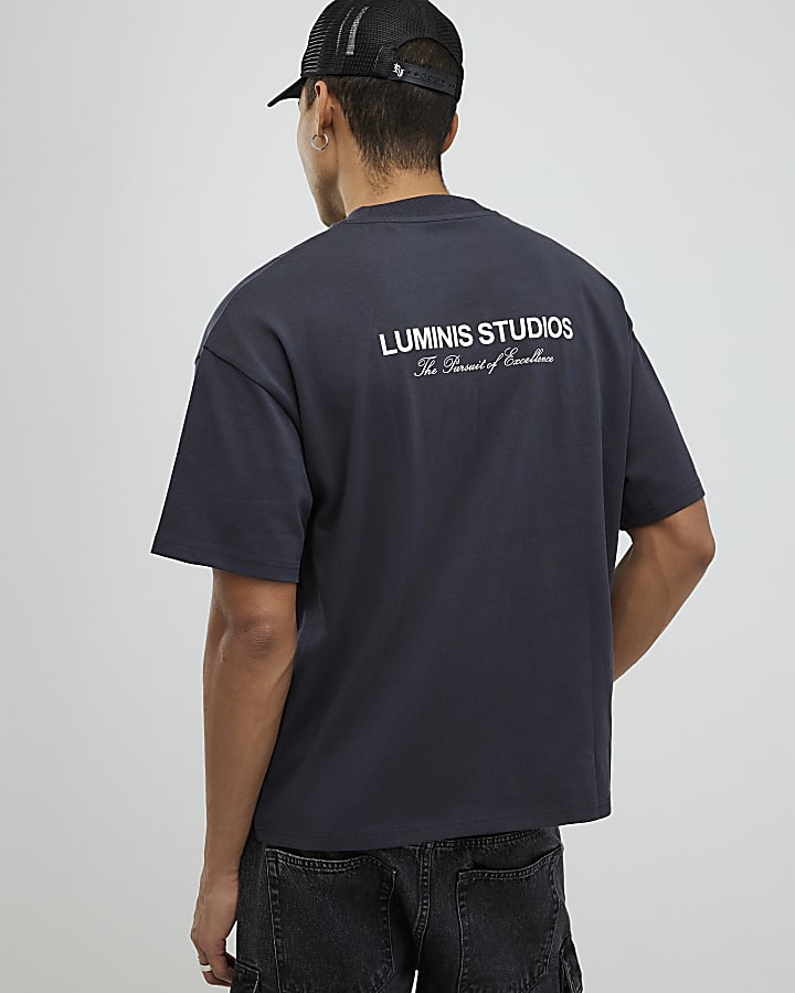 Grey Oversized Fit Luminis Studios T-Shirt