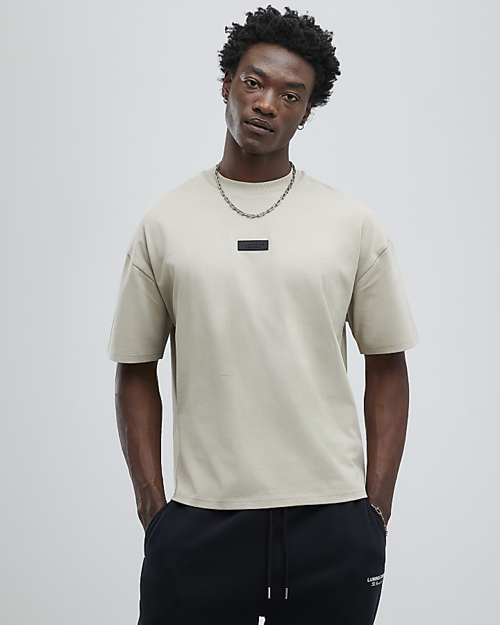 Beige Oversized Fit Luminis Studios T-Shirt
