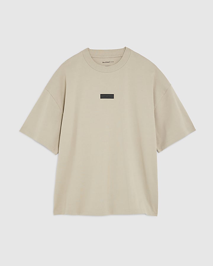 Beige Oversized Fit Luminis Studios T-Shirt