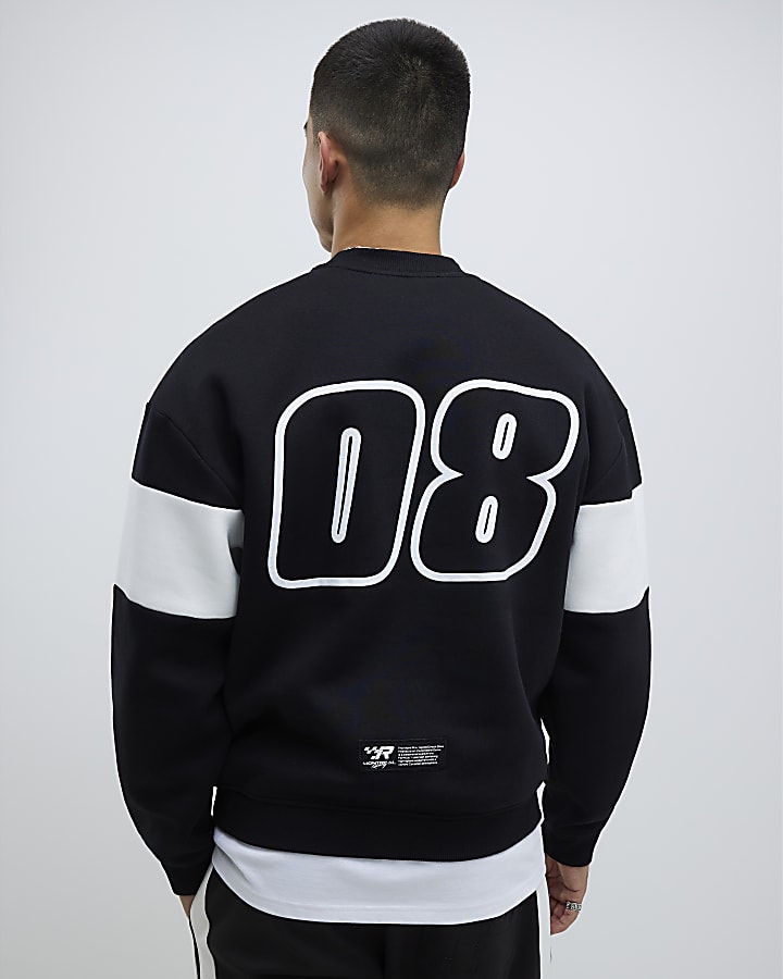 Black Oversized Fit Mont Prix Sweatshirt