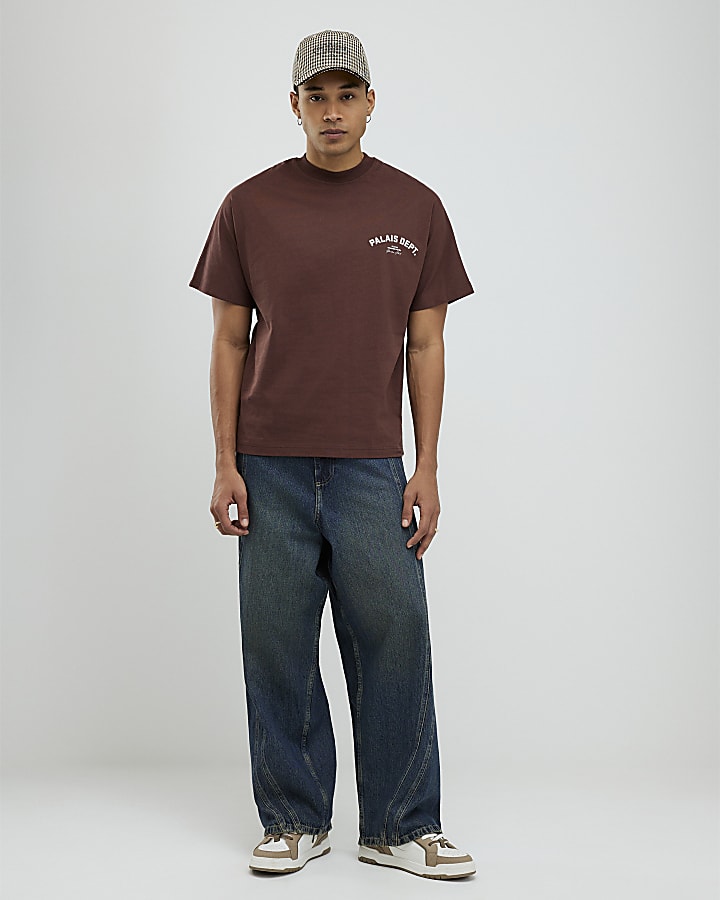 Brown Oversized Fit Palais Dept T-Shirt