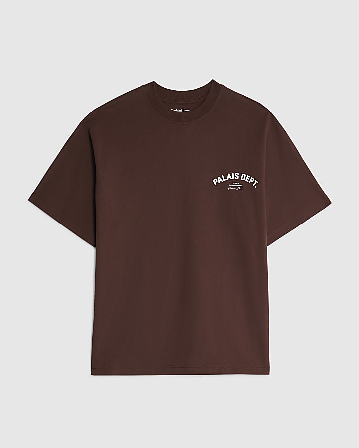 Brown Oversized Fit Palais Dept T-Shirt