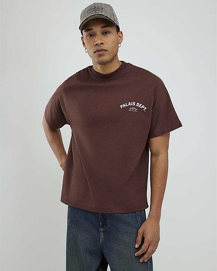 Brown Oversized Fit Palais Dept T-Shirt