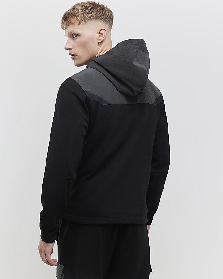 Black Regular Fit Luminis Badge Hoodie