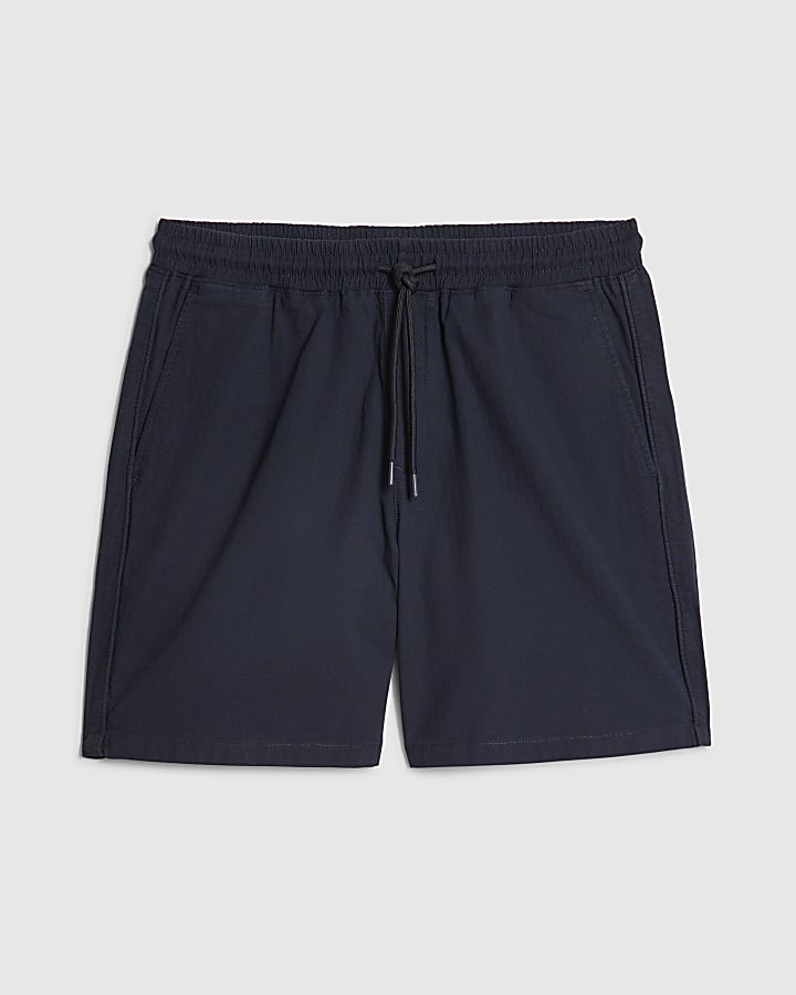 Navy Regular Fit Capulet Cross Hatch Shorts
