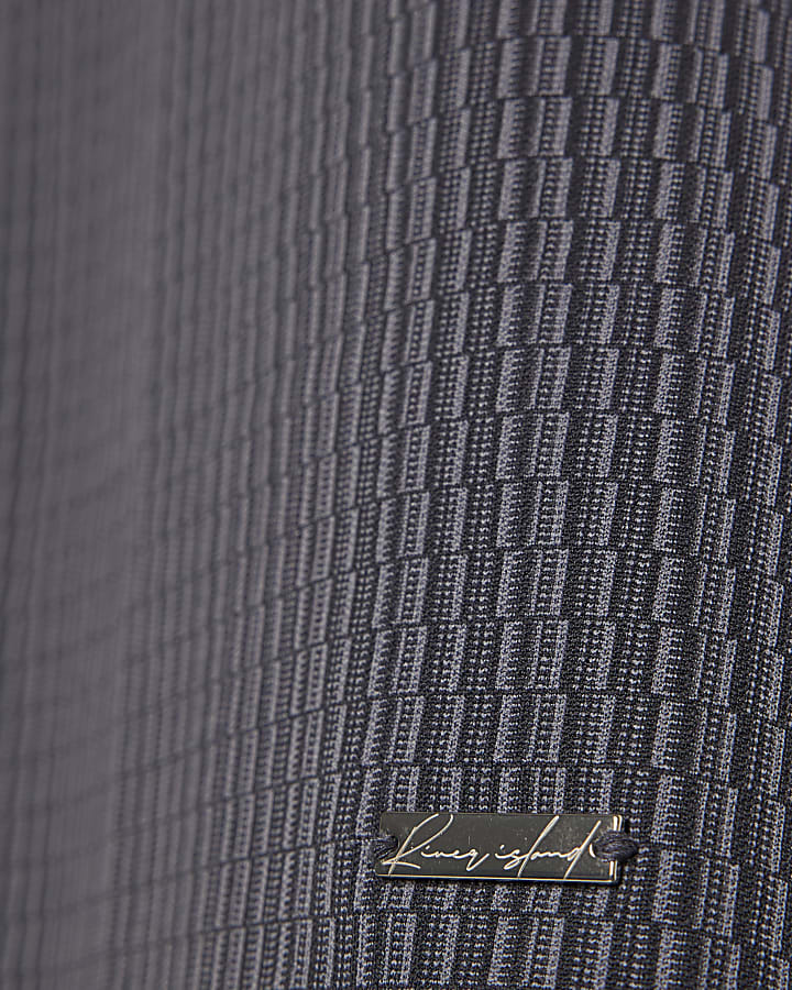 Blue Regular Fit Open Collar Shirt Set