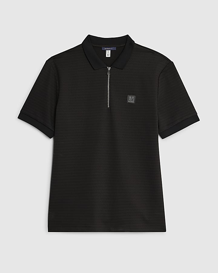 Black Muscle Fit Polo Shirt
