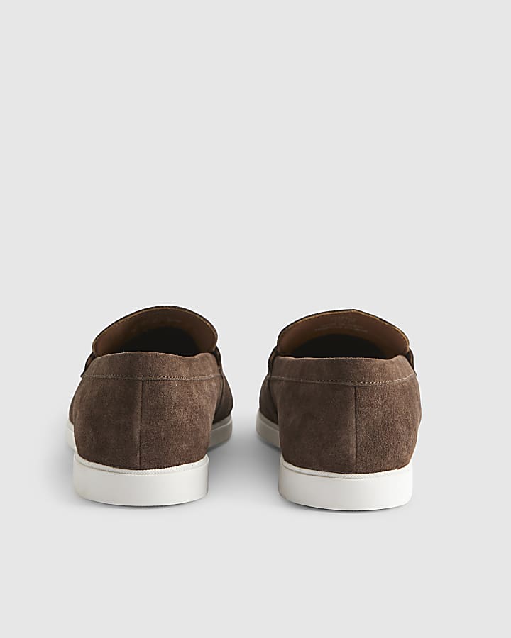 Brown Suede Loafers