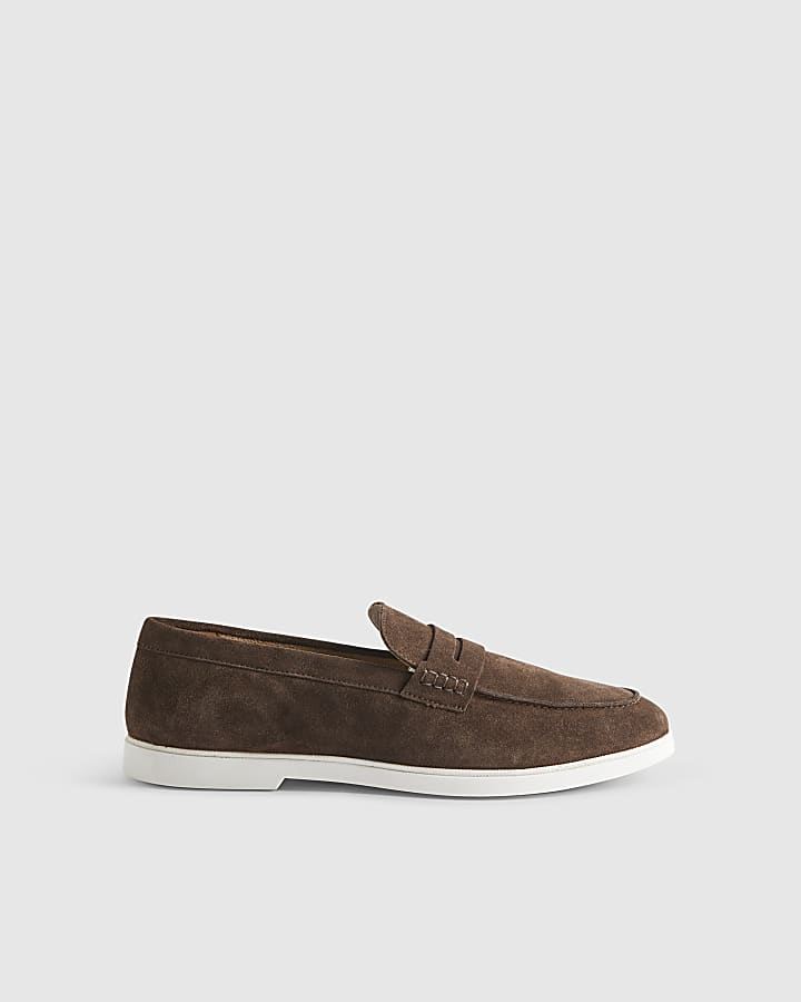 Brown Suede Loafers