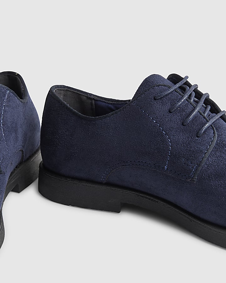 Navy Suede Effect Brogues
