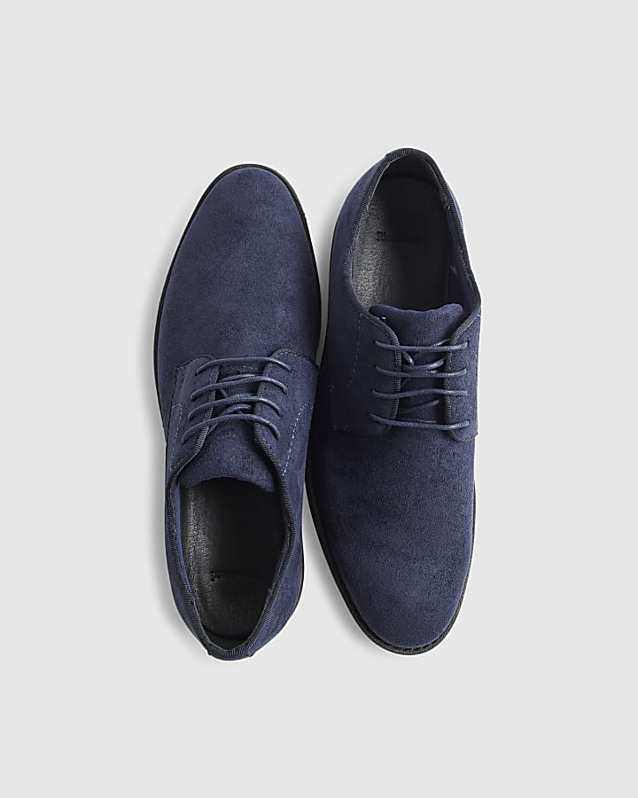 Navy Suede Effect Brogues