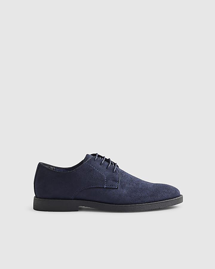 Navy Suede Effect Brogues