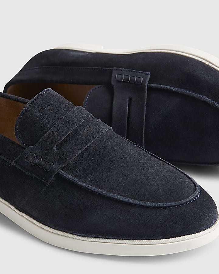 Navy Loafers