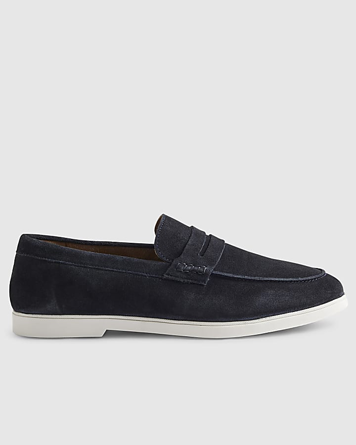 Navy Loafers