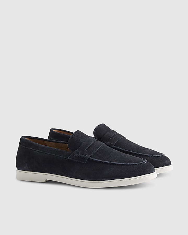 Navy Loafers