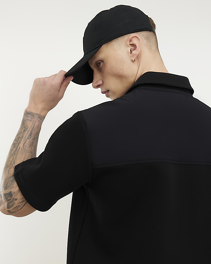 Black Regular Fit Premium Short Sleeve Shirt