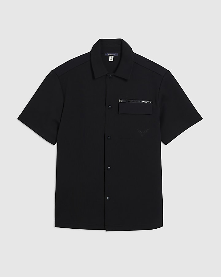 Black Regular Fit Premium Short Sleeve Shirt