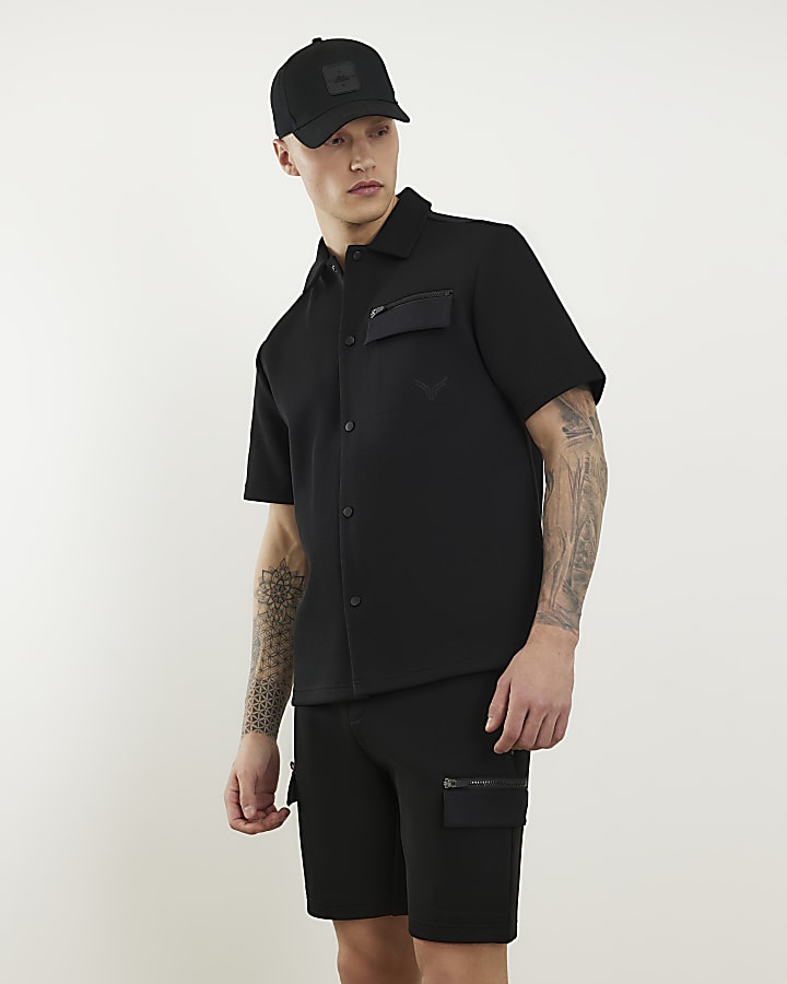 Black Regular Fit Premium Short Sleeve Shirt