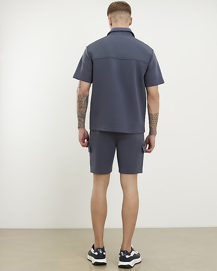 Grey Premium Regular Fit Nylon Pocket Shorts